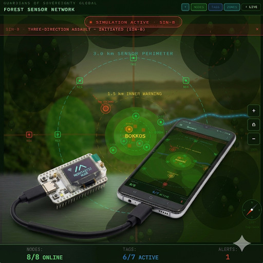 A sensor dashboard from the Raptor's Call grid network